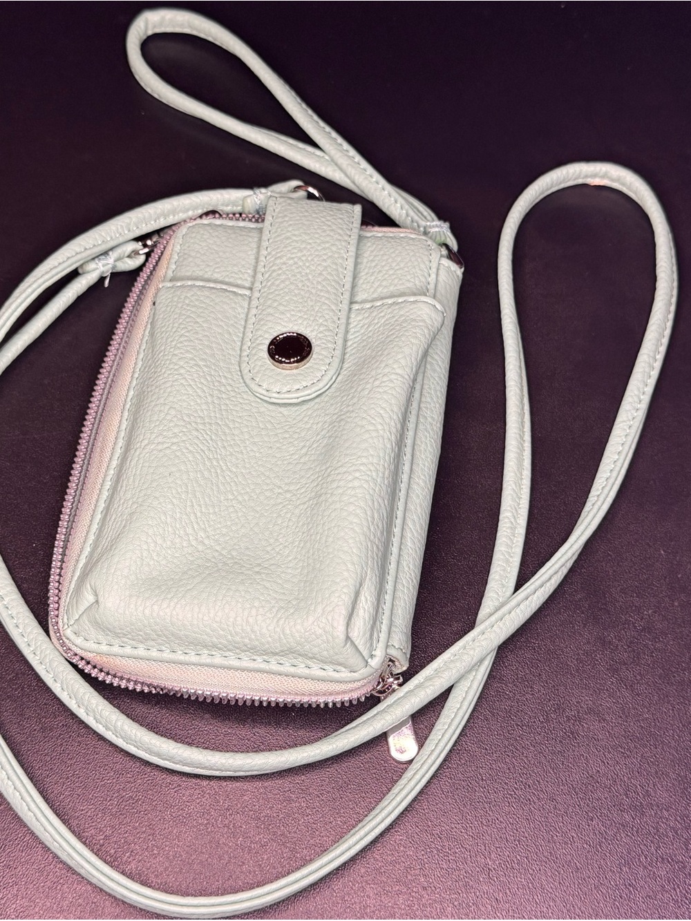 RFID Crossbody Phone Wallet Mint Green Cell Phone Purse Organizer Card Holder